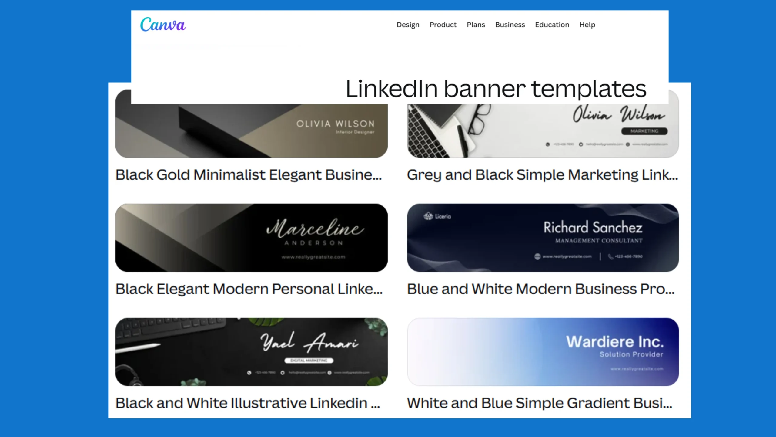 Canva LinkedIn banners