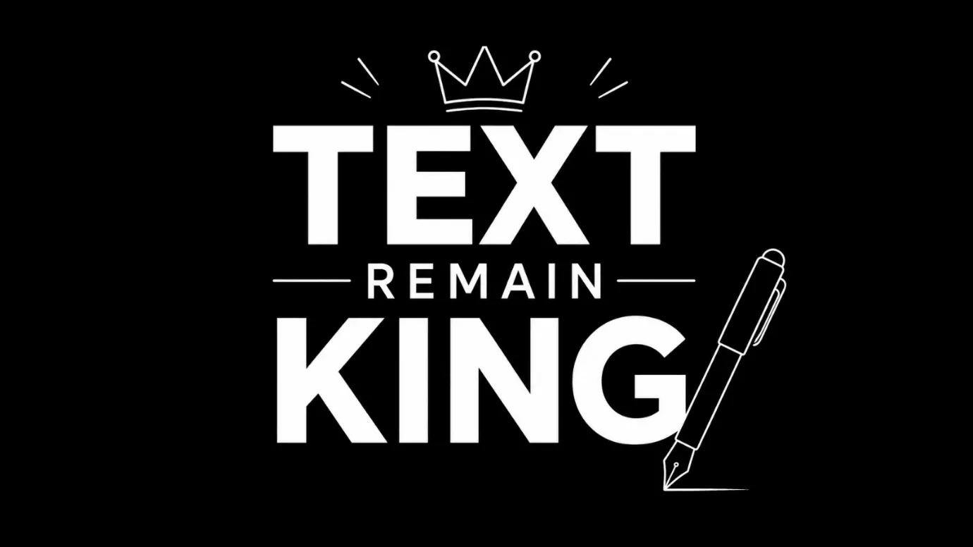 Text remains king