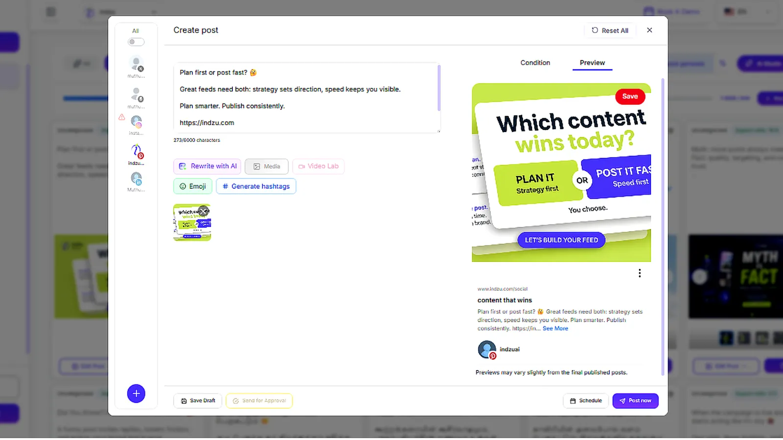 Publish or Schedule Post