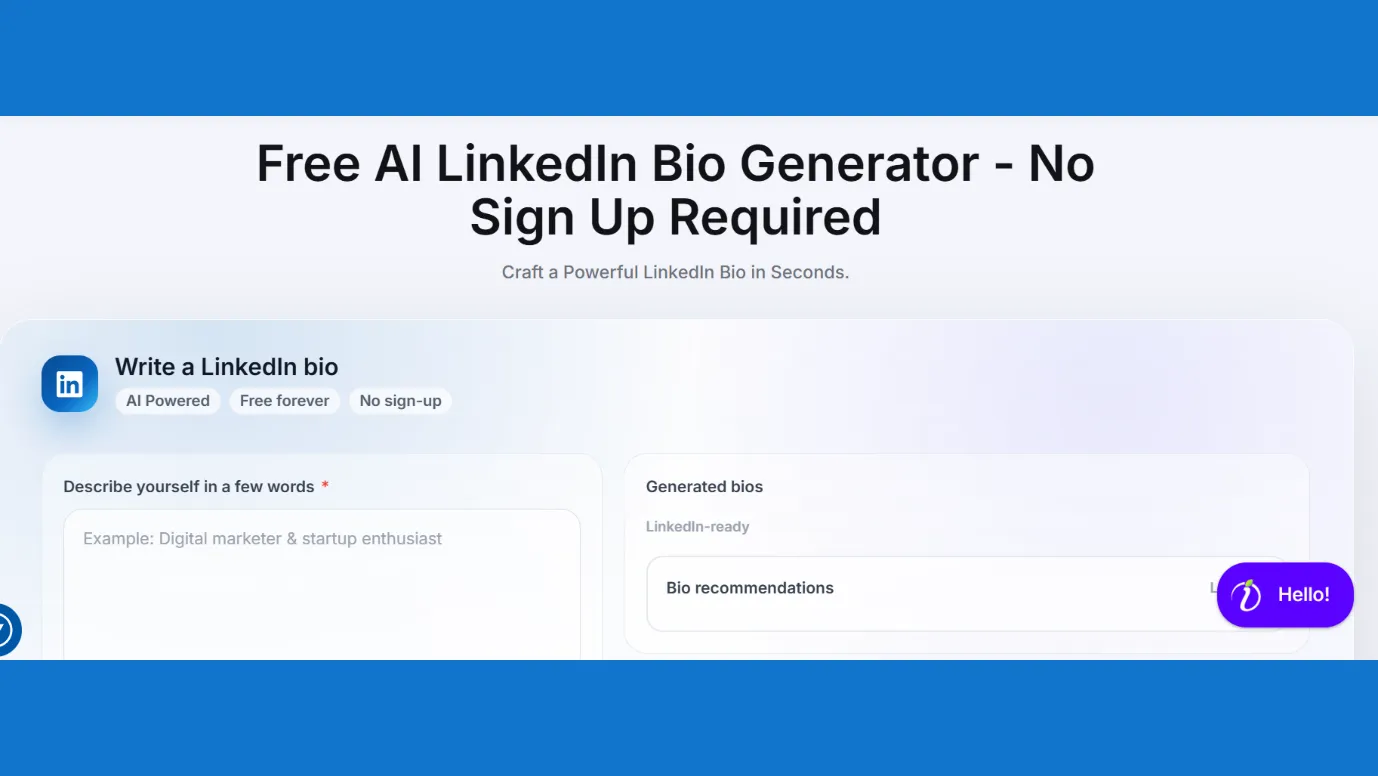 Linkdin Bio Generator