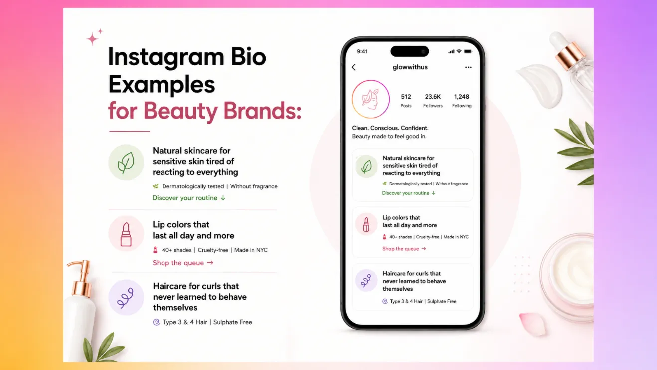 Instagram Bio Examples for Beauty Brands