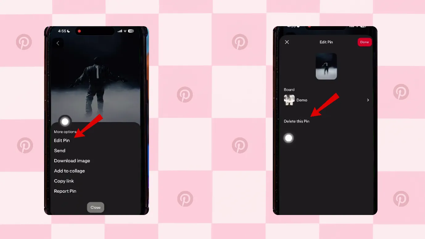 Deleted pins