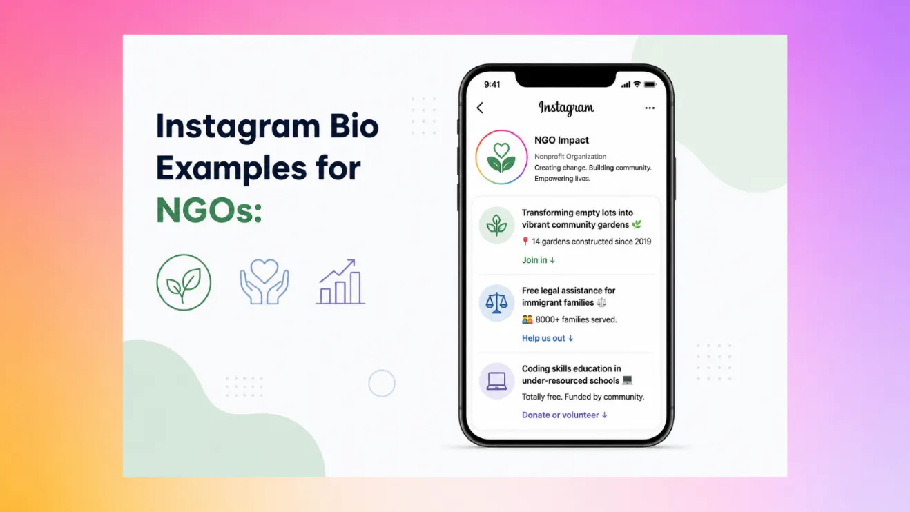Instagram Bio Examples for NGOs: