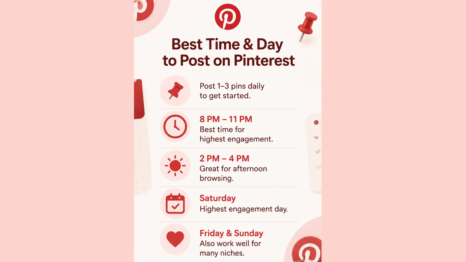 Best time to post on Pinterest
