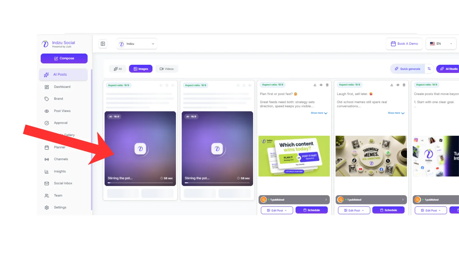 Create up to 10 posts.