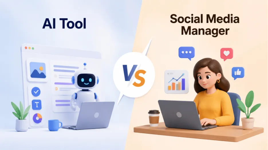 AI tool vs Social Media Manager