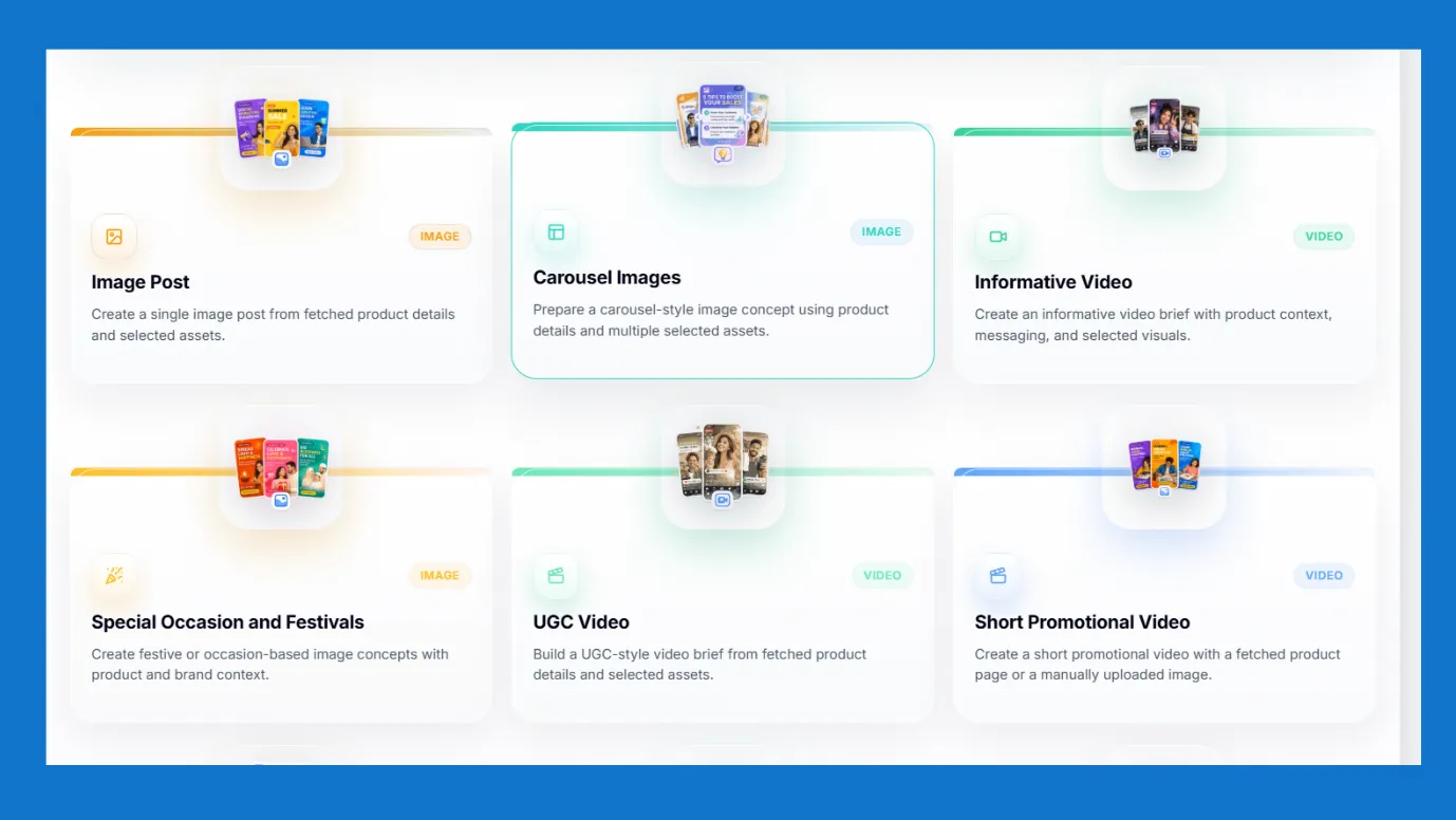 Create content formats