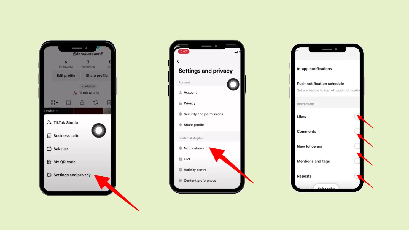 Settings and Privacy